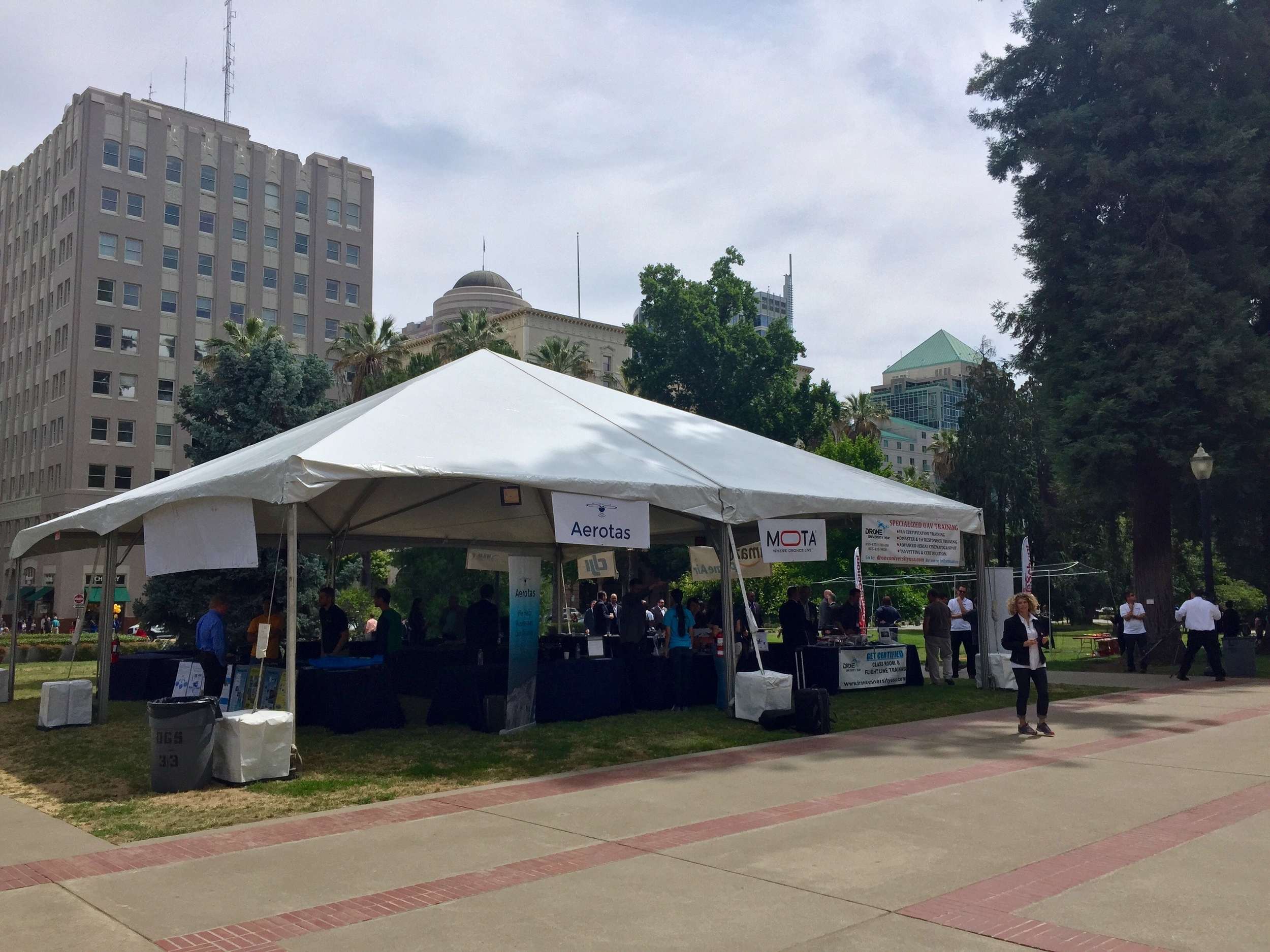   Displays on the Capitol's north lawn allowed the public to interact with the drone industry  