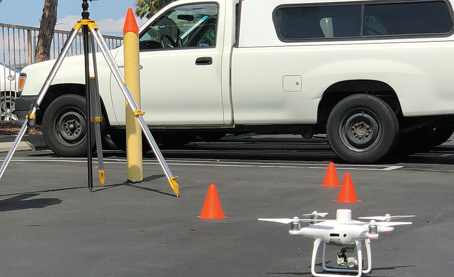 The compact Phantom 4 RTK drone is easily deployed in the field. 
