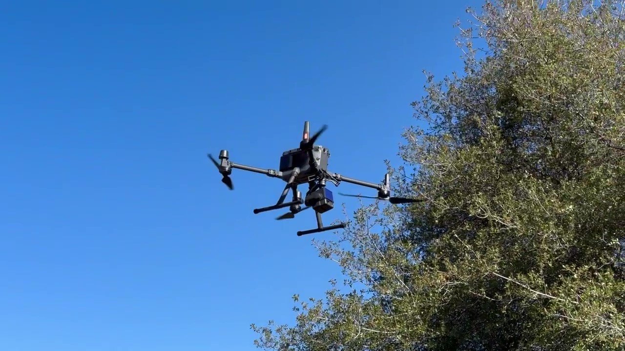 The DJI L2 mid flight