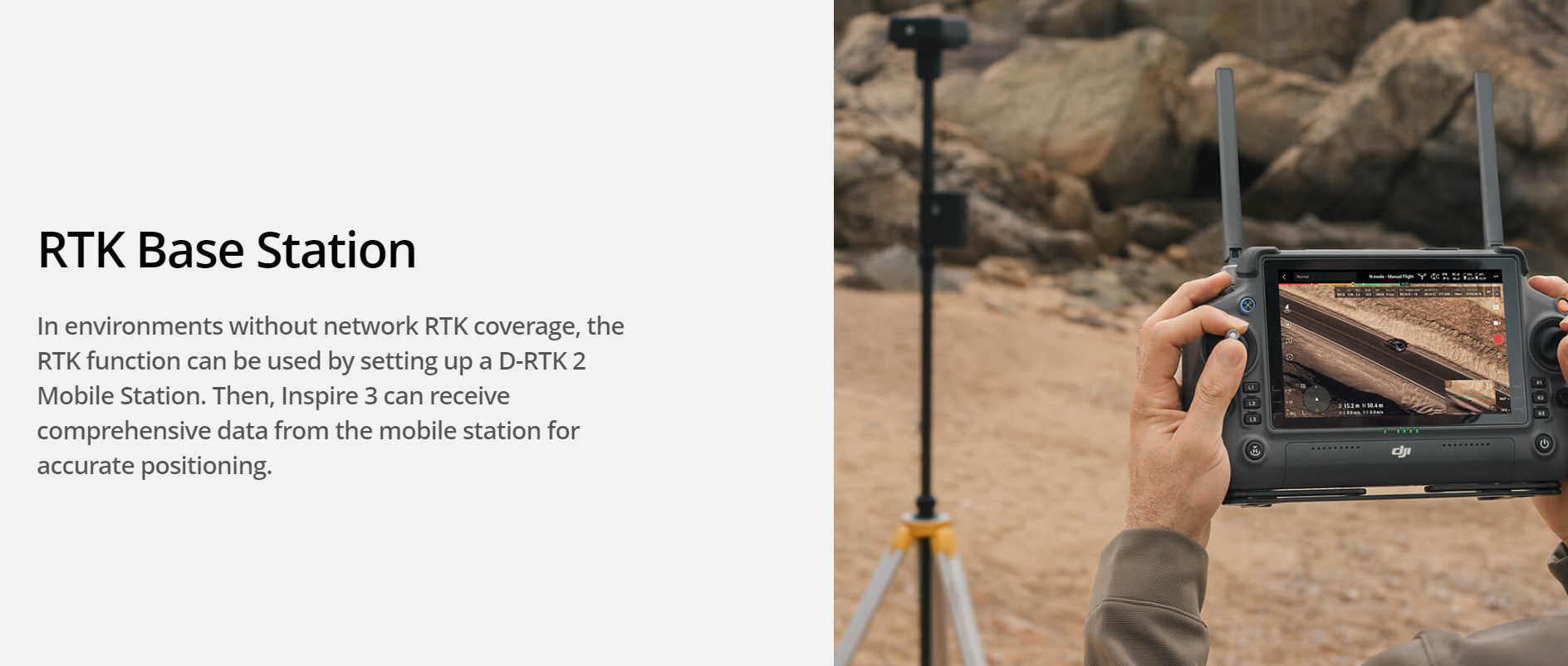  It’s easy to look quickly at the Inspire 3’s DRTK2 integration ability and think you’re good to go, but there is no verbiage or evidence showing that this RTK integration is useful for anything beyond precise navigation. 